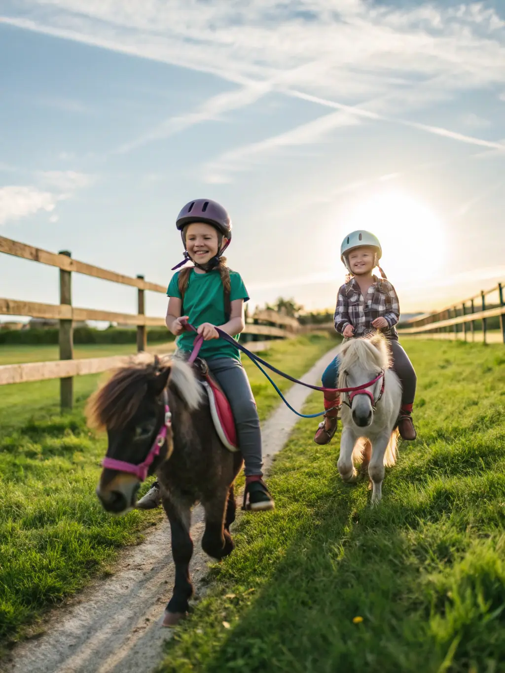 A photo of children participating in a youth equestrian program organized by REPENTIGNY JUMP, emphasizing the organization's commitment to youth development.